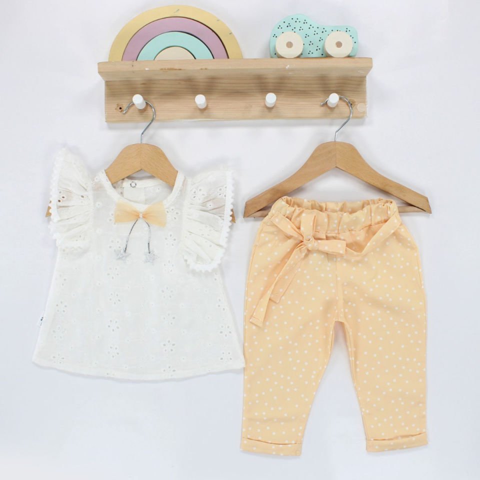 ZEO KIDS KIZ 6-9-12-18 AY FİSTOLU TAKIM