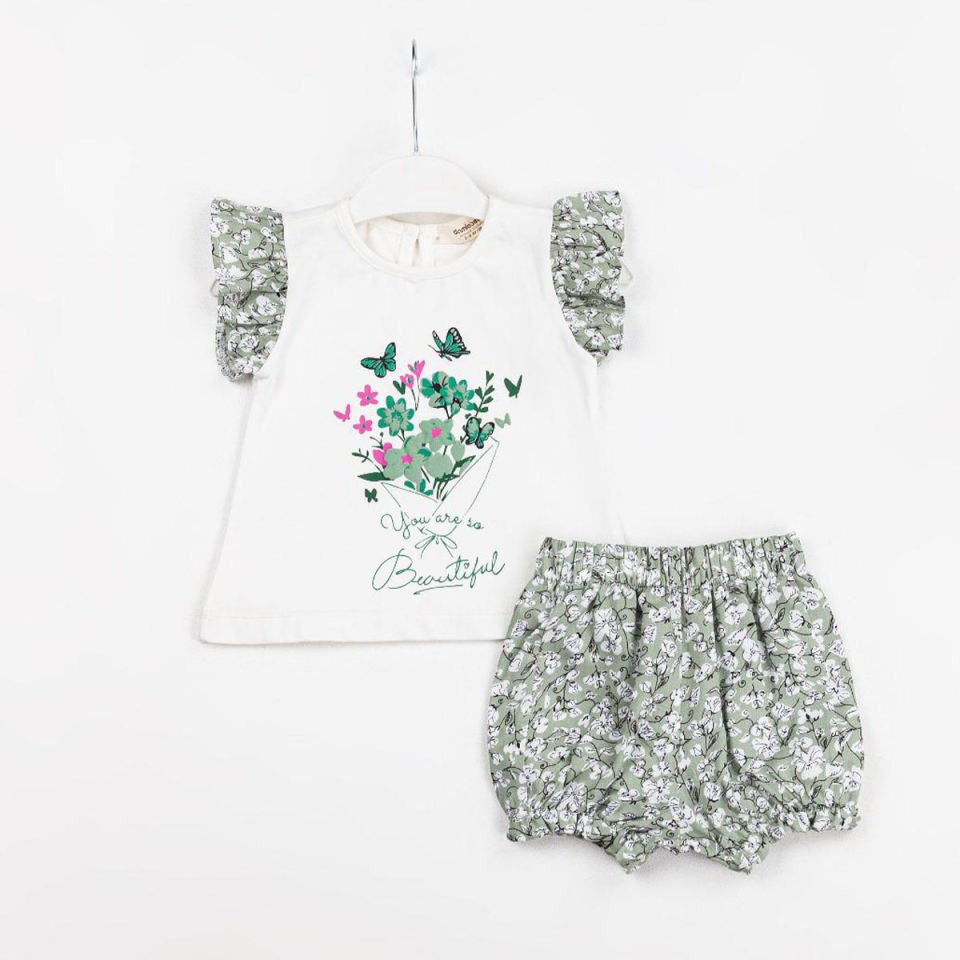 DAMLA BEBE KIZ 6-12-18-24 AY BEAUTİFUL 2Lİ TAKIM