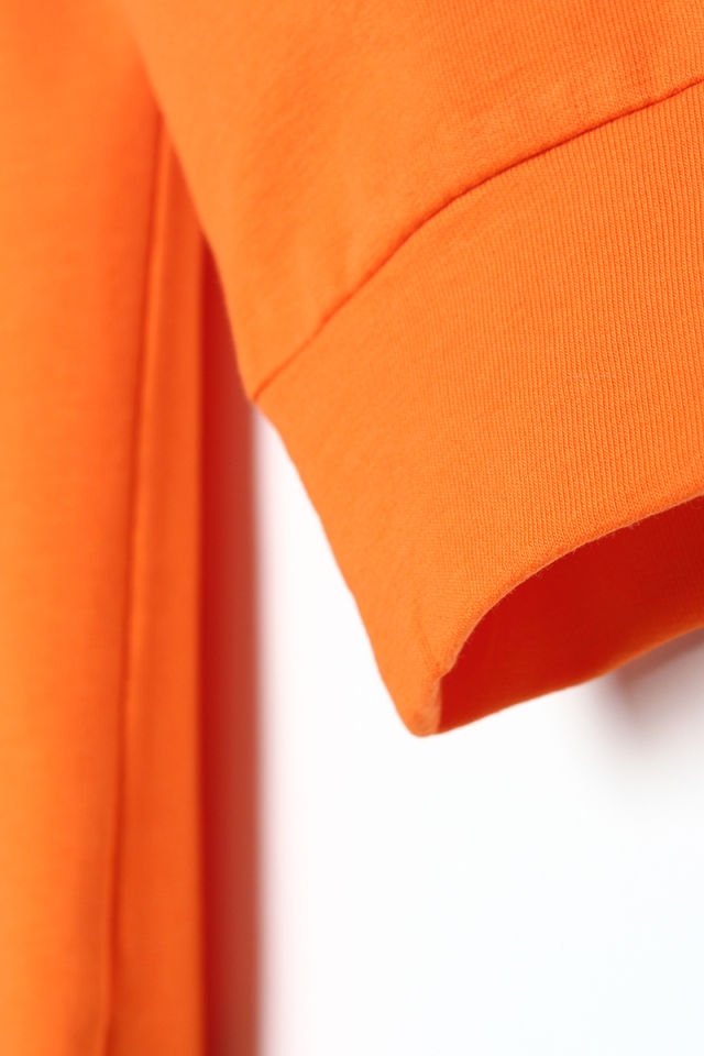 Turuncu-Fermuarlı Sweat Hırka -