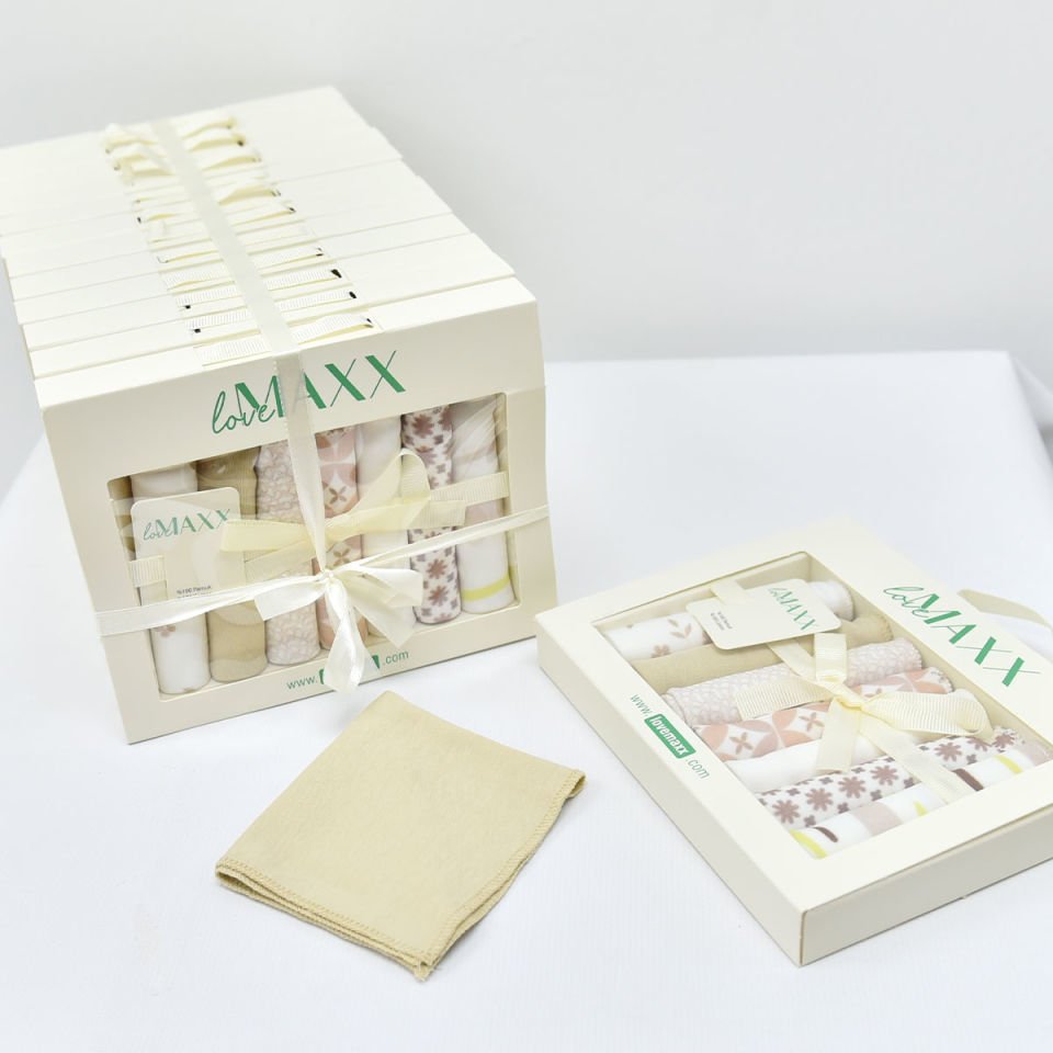 LOVEMAXX UNISEX KRAFT KUTULU 7Lİ MENDİL