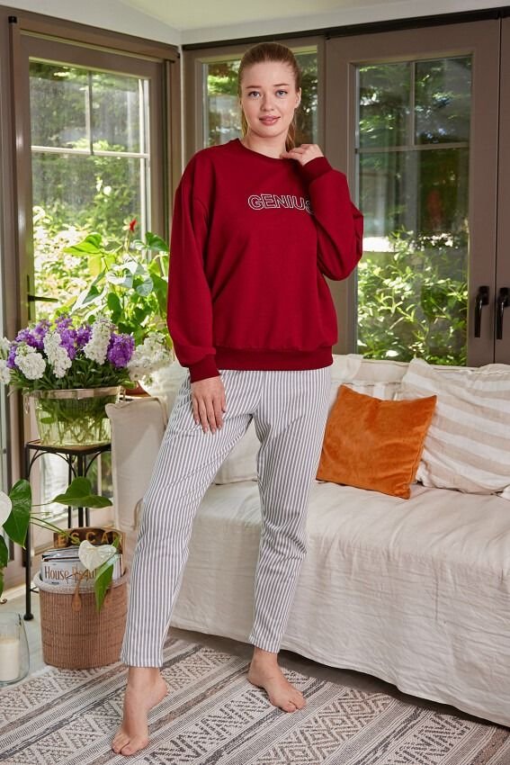 ZEYLAND  Kadın Yazı Nakışlı Pijama Takımı