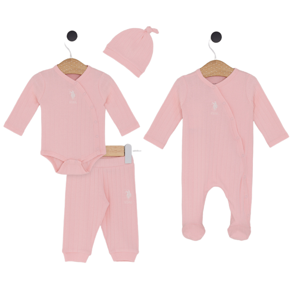 US POLO KIZ 0-3 AY 4LÜ ZIBIN SET