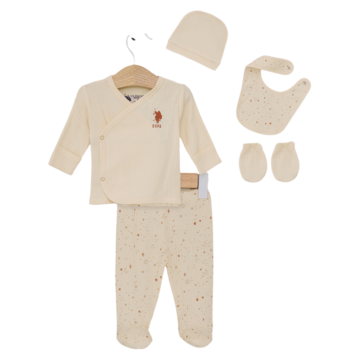US POLO KIZ 0-3 AY 5Lİ ZIBIN SET