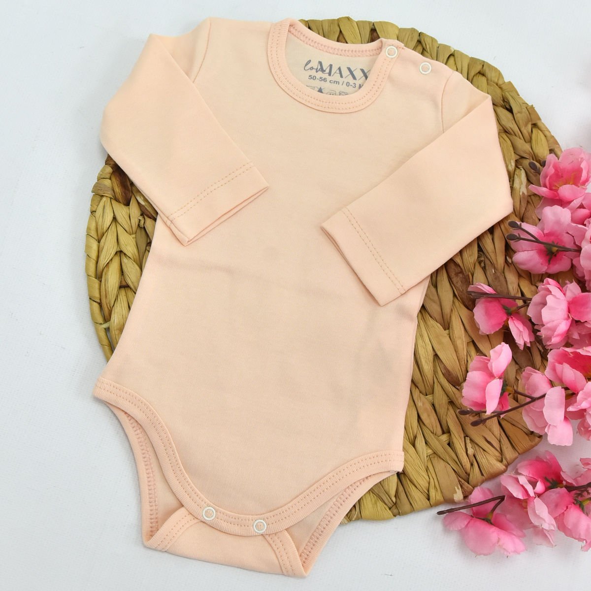 LOVEMAXX UNISEX 3-6-9-12-18 AY UZUNKOL BODY(FOTODAKİ SOMON RENGİ ÜRÜN GÖNDERİLECEKTİR)